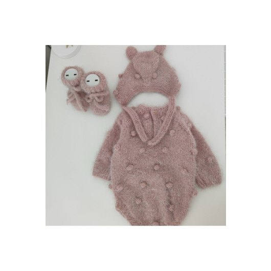 Newborn Baby Gift Box Hand Knitted Overalls Set 0 12 Months