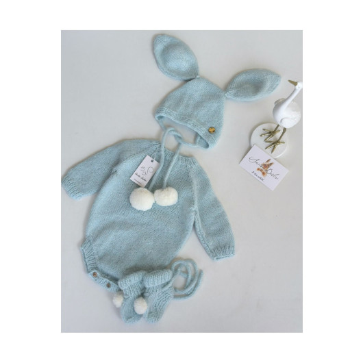 Newborn Baby Gift Box Rompers 0 12 Months Blue