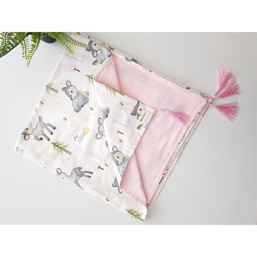 Ceylan Muslin Baby Blanket And Pillow With Ears