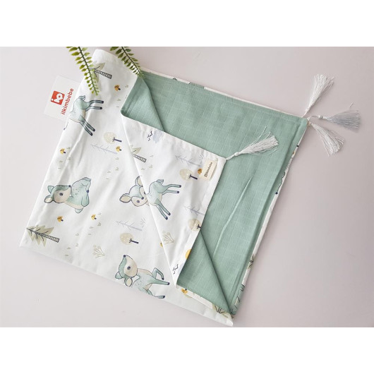 Tree Ceylan Muslin Baby Blanket And Pillow With Ears