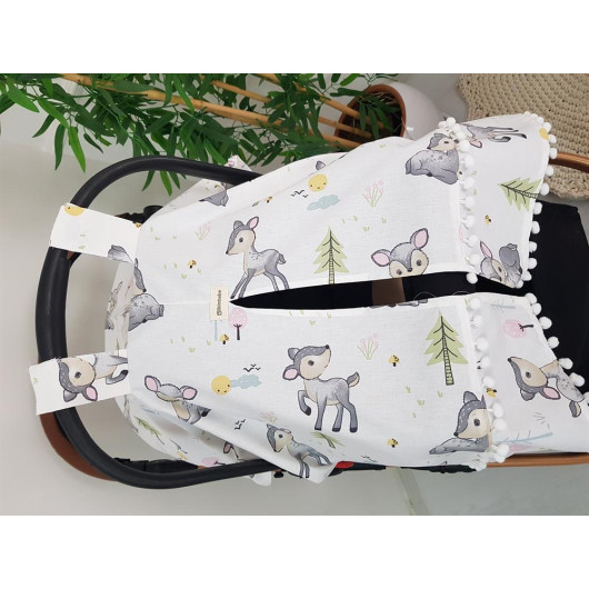 Tree Ceylan Pompom Stroller Cover