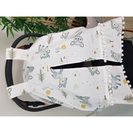 Tree Ceylan Pompom Stroller Cover