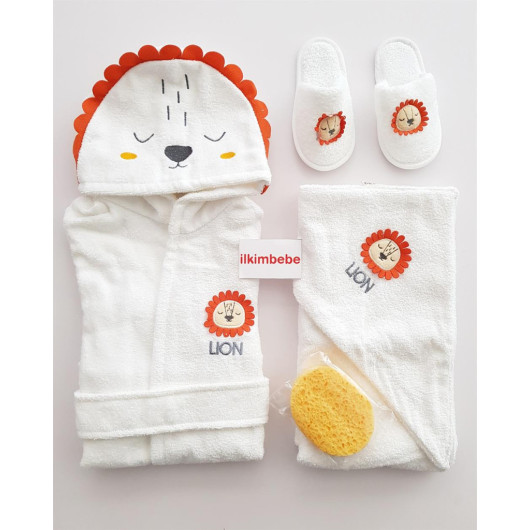 Lion Bathrobe Set