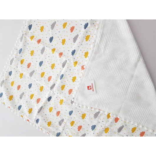 Cloudy Pleated Muslin Blanket 85X90