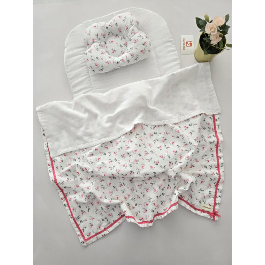 Flower Padded 3 Piece Diaper Set