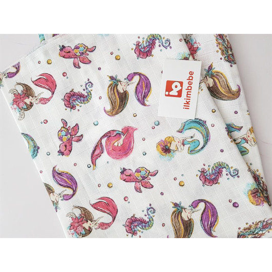 Mermaid Muslin Blanket Handkerchief Set