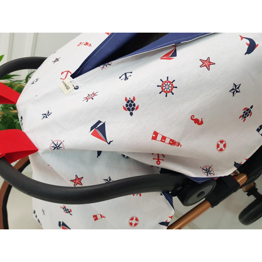 Stroller Cover With A Distinctive Nautical Design