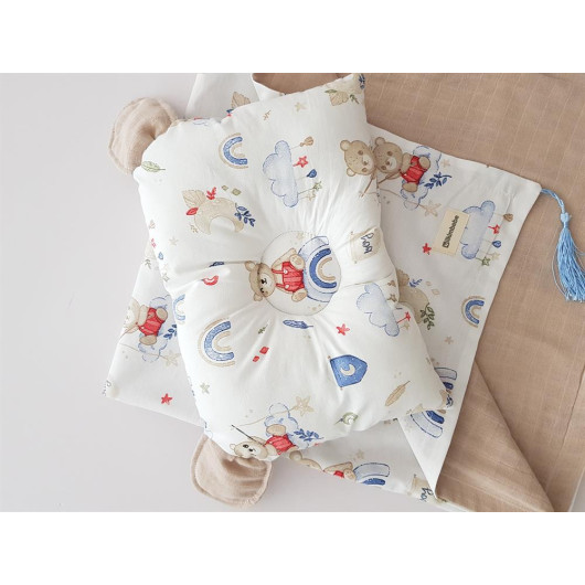 Newborn Muslin Blanket And Pillow Set