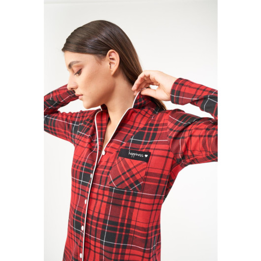 Checkered Women Pajama Set