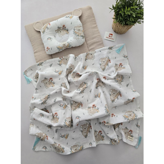 Koala Tassel 3 Piece Diaper Change Set