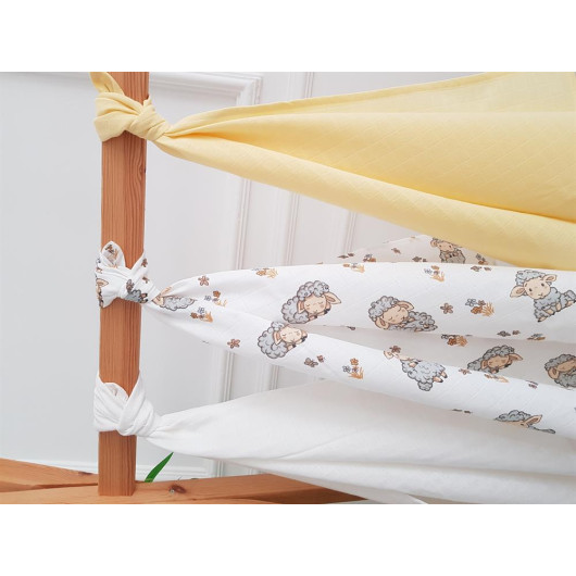 Lamb 3 Piece Muslin Blanket 80X80