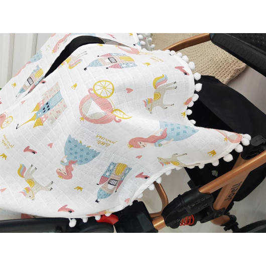 Princess Pompom Stroller Cover