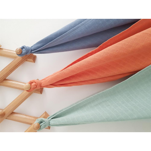 Colorful 3 Piece Muslin Blanket