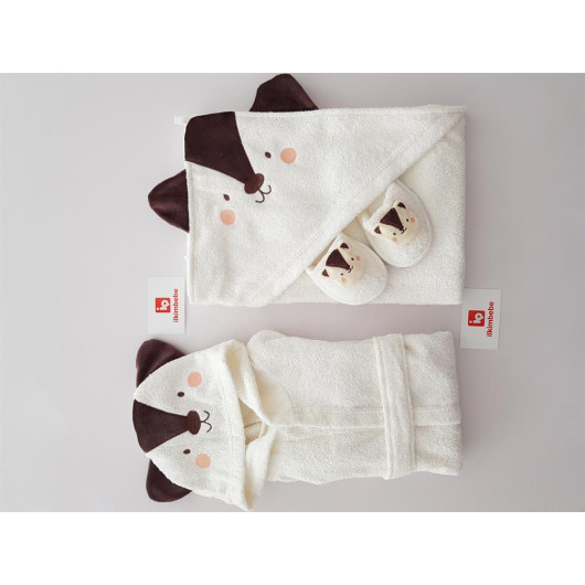 Cute Wolf Bathrobe Set