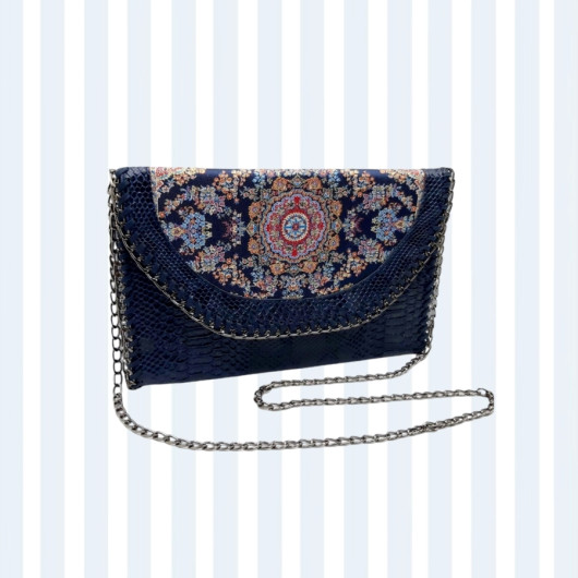 Authentic Woven Handmade Bag Navy Blue