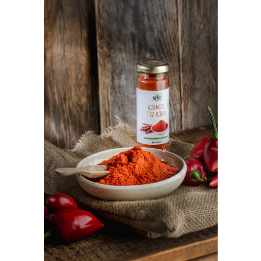 Red Sweet Pepper Powder 100 Gr 2X50 Gr Glass Bottle