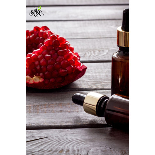 Cold Pressed Pomegranate Seed Oil Glass Bottle With Dropper 20 Ml