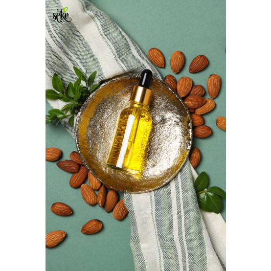 Cold Pressed Sweet Almond Oil Glass Bottle With Dropper 10 Ml