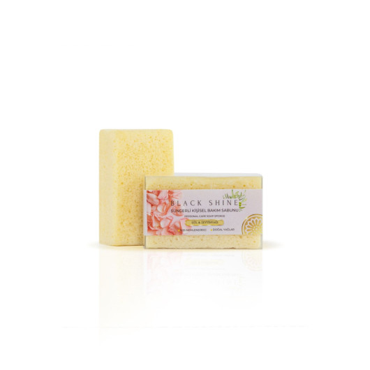 Natural Rose And Olive Oil Content, Sponge Personal Care Soap 100 Gr