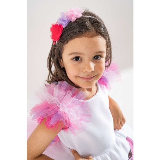 Girl White Birthday Dress And Party Costume