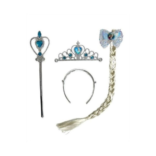 Princess Elsa Blue Crown Wand Hair Set Of 3