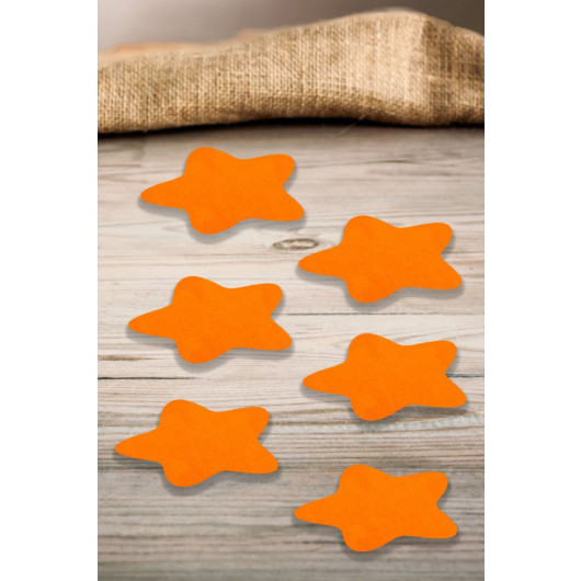 Star Shaped Drink Coasters Set Of 6 Orange Stars