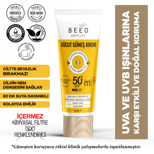 2 Pack Apicare Propolis Body Sunscreen