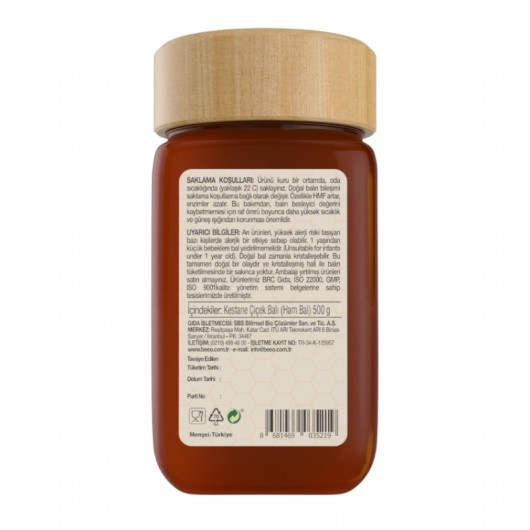 Chestnut Flower Honey Raw Honey 300 Gr