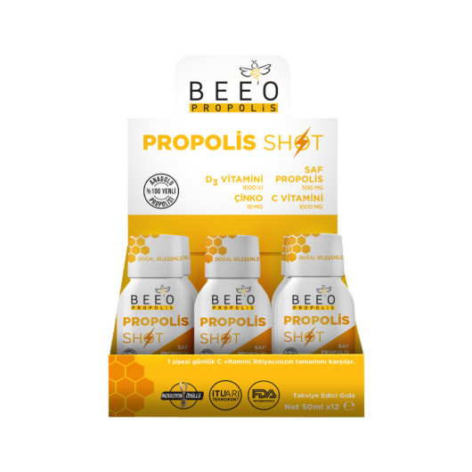 Propolis Zinc D3 And Vitamin C Shot 12 Pack