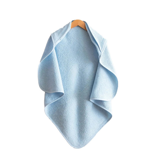 Cotton Baby Bath Swaddle Blue 75X75