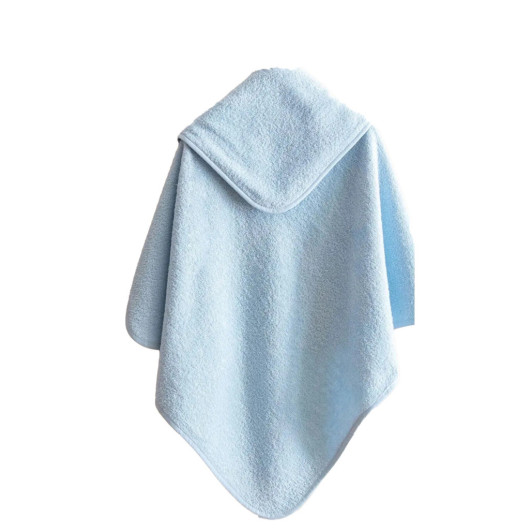 Cotton Baby Bath Swaddle Blue 75X75