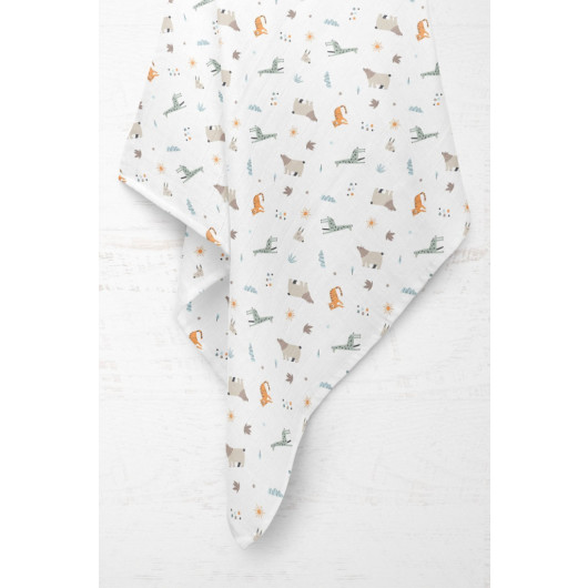 Multipurpose Muslin Baby Blanket Animal Party