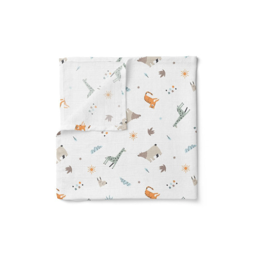 Multipurpose Muslin Baby Blanket Animal Party