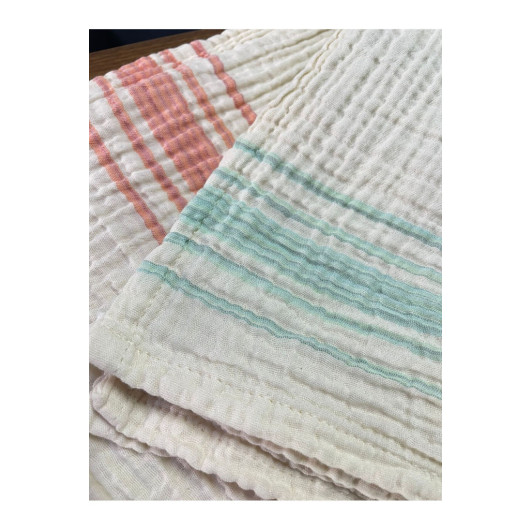 Multi Purpose Muslin Baby Blanket Striped 90X120 Cm