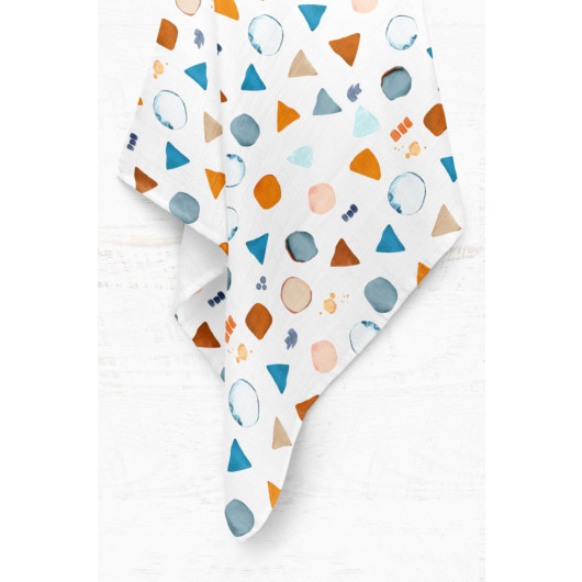 Premium Digital Print Muslin Blanket Geo 75X100 Cm