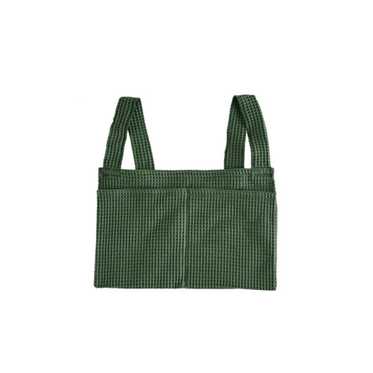 Waffle Pike Crib Side Organizer Green