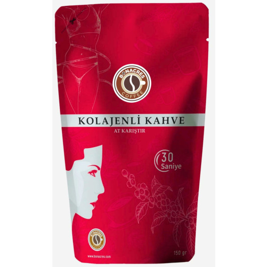 Vanilla Flavored Collagen Instant Coffee Package 3X150Gr