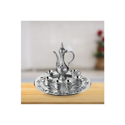 Decorative 6 Person Metal Embroidered Zamzam Set