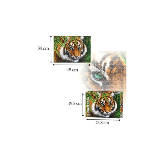 Tiger Eye 500 Piece Puzzle Set Fun For Mental Development