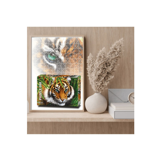 Tiger Eye 500 Piece Puzzle Set Fun For Mental Development