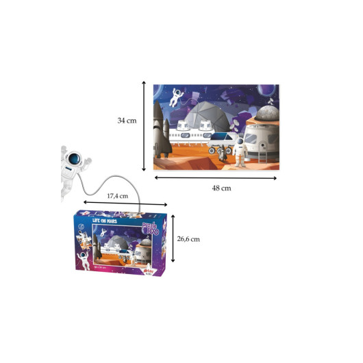 لعبة بازل الحياة على المريخ 100 قطعة ممتعة لتنمية العقل