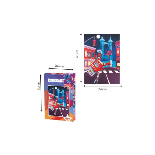 لعبة ألغاز روبودانس 100 قطعة ممتعة ومرحة
