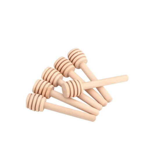 100 Piece Wooden Mini 6 Cm Honey Spoon