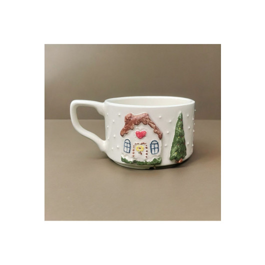 Handmade Ceramic Tea Coffee Cup Heart And Mug Gift