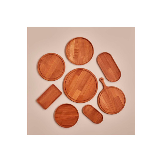 Chomo Wooden Serving Plate 24X14 Cm