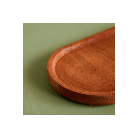 Chomo Wooden Serving Plate 24X14 Cm