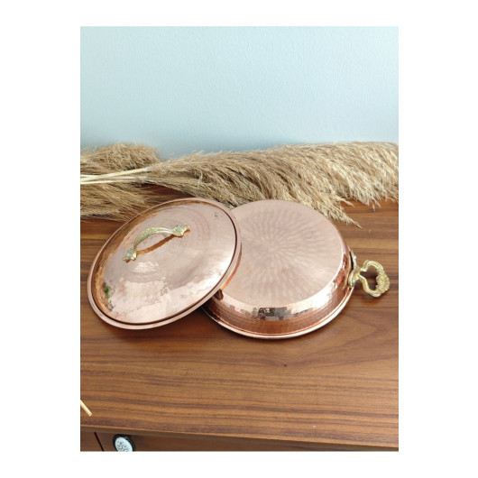 Copper Pan With Lid 16 Cm