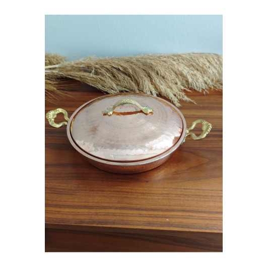 Copper Pan With Lid 16 Cm