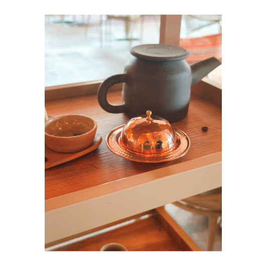 Copper Sugar Bowl With Lid