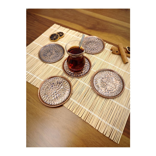 Coaster Set Of 6 Copper